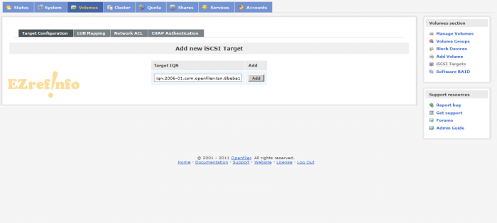 setup ISCSI SAN with Openfiler