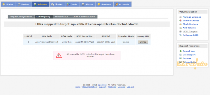 setup ISCSI SAN with Openfiler