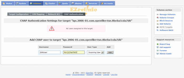 setup ISCSI SAN with Openfiler