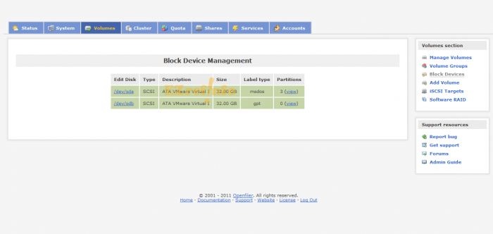 setup ISCSI SAN with Openfiler