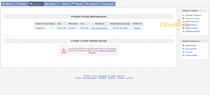 setup ISCSI SAN with Openfiler